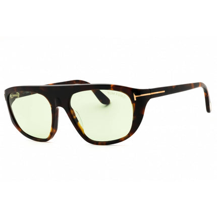 Tom Ford Unisex Sunglasses - Dark Havana Acetate Irregular Full Rim Frame | FT1002 52N ,