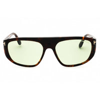 Tom Ford Unisex Sunglasses - Dark Havana Acetate Irregular Full Rim Frame | FT1002 52N ,