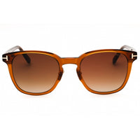 Tom Ford Unisex Sunglasses - Shiny Light Brown Acetate Square Frame | FT1051-K 45F ,