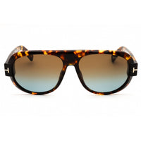 Tom Ford Men's Sunglasses - Dark Havana Acetate Oval Shape Full Rim Frame | FT1102 52F ,