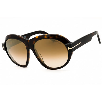 Tom Ford Women's Sunglasses - Dark Havana Acetate Oversized Shape Frame | FT1113 52G ,