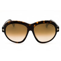 Tom Ford Women's Sunglasses - Dark Havana Acetate Oversized Shape Frame | FT1113 52G ,
