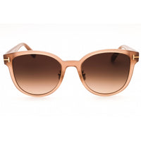 Tom Ford Women's Sunglasses - Shiny Light Brown Acetate Round Frame | FT1137-K 45F ,