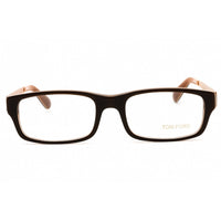 Tom Ford Unisex Eyeglasses - Dark Brown Acetate Rectangular Shape Frame | FT5164 050 ,