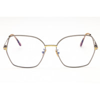 Tom Ford Women's Eyeglasses - Shiny Light Ruthenium Metal Oversized | FT5876-B 014 ,