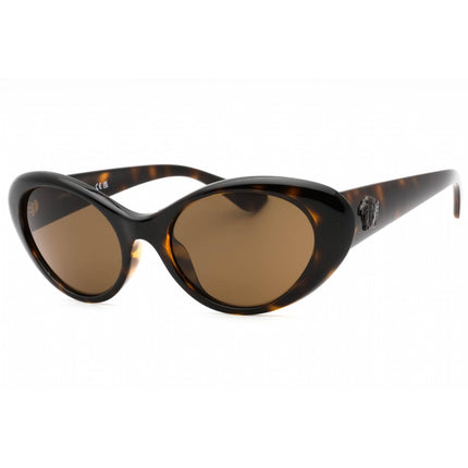 Versace Women's Sunglasses - Dark Havana Plastic Cat Eye Full Rim | 0VE4455U 108/73 ,