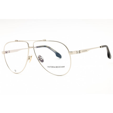 Victoria Beckham Women's Eyeglasses - Silver Metal Aviator Full Rim Frame | VB2137 040 ,