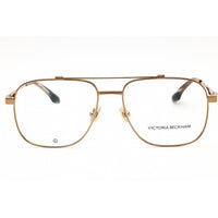 Victoria Beckham Women's Eyeglasses - Amber Gold Metal Oversized Frame | VB2138 730 ,