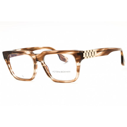 Victoria Beckham Women's Eyeglasses - Striped Brown Acetate Square Frame | VB2667 230 ,