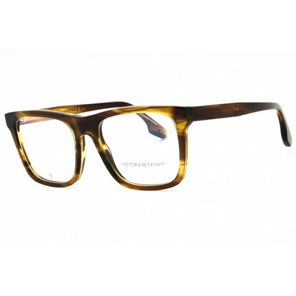 Victoria Beckham Women's Eyeglasses - Striped Khaki Acetate Square Frame | VB2670 318 ,