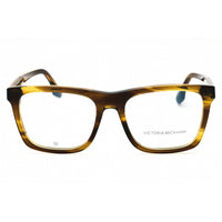 Victoria Beckham Women's Eyeglasses - Striped Khaki Acetate Square Frame | VB2670 318 ,