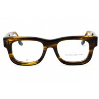Victoria Beckham Women's Eyeglasses - Striped Khaki Acetate Square Frame | VB2671 318 ,