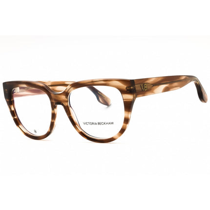 Victoria Beckham Women's Eyeglasses - Striped Brown Acetate Cat Eye Frame | VB2674 230 ,