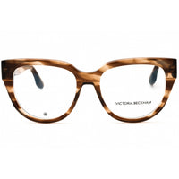Victoria Beckham Women's Eyeglasses - Striped Brown Acetate Cat Eye Frame | VB2674 230 ,
