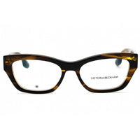 Victoria Beckham Women's Eyeglasses - Striped Khaki Acetate Cat Eye Frame | VB2675 318 ,
