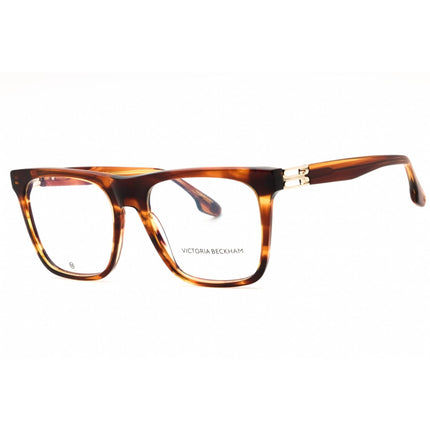 Victoria Beckham Women's Eyeglasses - Striped Brown Acetate Square Frame | VB2679 230 ,
