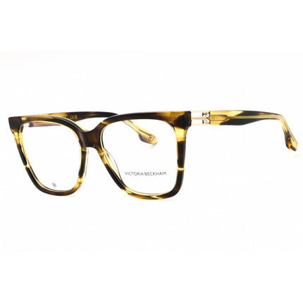 Victoria Beckham Women's Eyeglasses - Striped Khaki Acetate Cat Eye Frame | VB2680 318 ,