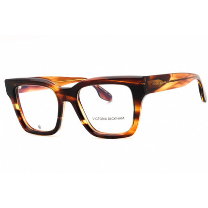 Victoria Beckham Women's Eyeglasses - Striped Brown Acetate Cat Eye Frame | VB2681 230 ,