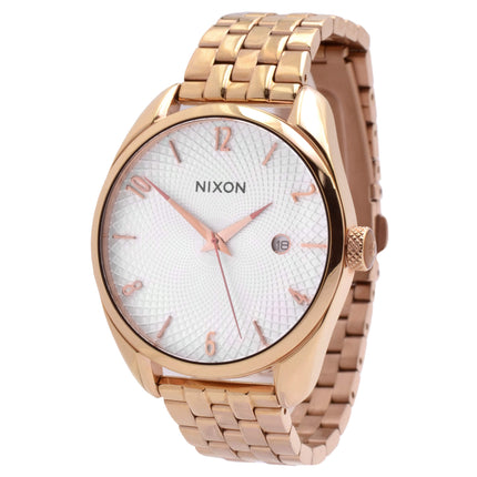 Nixon Women's Quartz Watch - Bullet Rose Gold Tone Bracelet | A4182183 ,