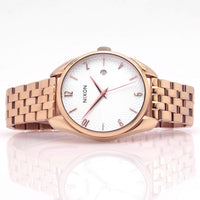 Nixon Women's Quartz Watch - Bullet Rose Gold Tone Bracelet | A4182183 ,
