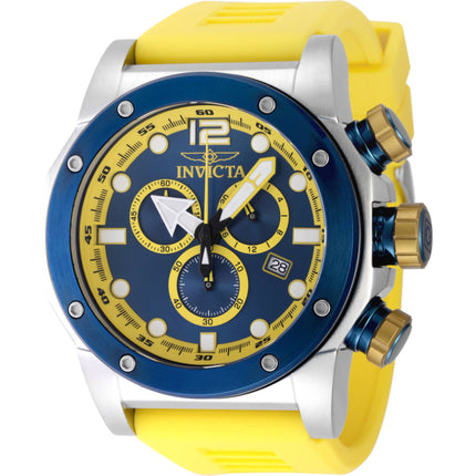 Invicta Men's Watch - Sea Hunter Quartz Chronograph Yellow Silicone Strap Date | 48982 ,