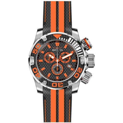 Invicta Men's Watch - Sea Hunter Chronograph Orange and Black Silicone Strap | 48993 ,