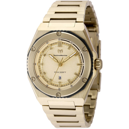 Technomarine Women's Watch - Coral Legacy Yellow Gold Steel Bracelet Date | TM-416045 ,