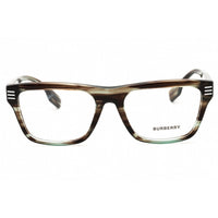Burberry Men's Eyeglasses - Transparent Green Horn Rectangular Frame | 0BE2387 4098 ,