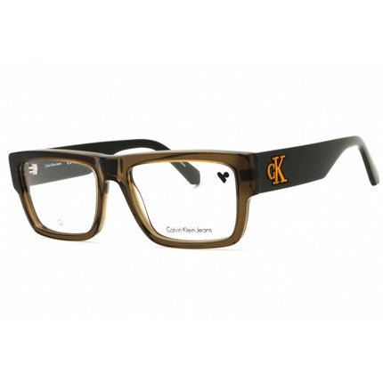 Calvin Klein Jeans Unisex Eyeglasses - Khaki Acetate Square Full Rim | CKJ24634 309 ,