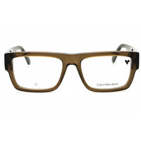 Calvin Klein Jeans Unisex Eyeglasses - Khaki Acetate Square Full Rim | CKJ24634 309 ,