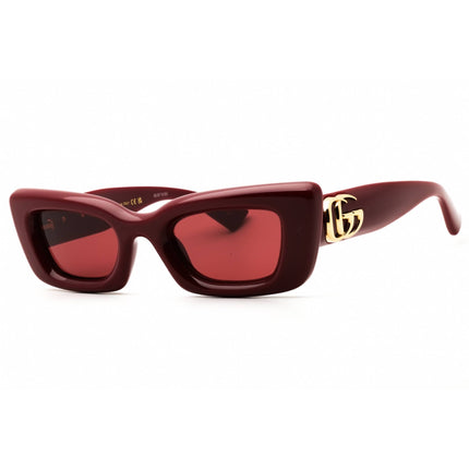 Gucci Women's Sunglasses - Burgundy Acetate Cat Eye Shape Full Rim Frame | GG1827S 003 ,