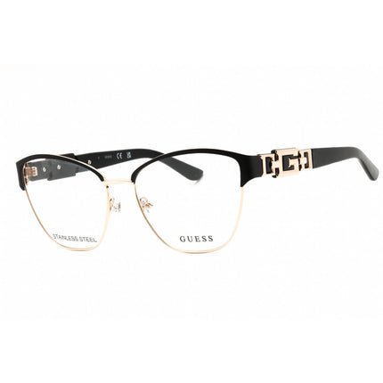 Guess Women's Eyeglasses - Black/Other Metal Cat Eye Shape Full Rim Frame | GU2984 005 ,
