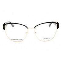 Guess Women's Eyeglasses - Black/Other Metal Cat Eye Shape Full Rim Frame | GU2984 005 ,