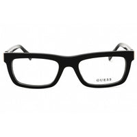 Guess Men's Eyeglasses - Shiny Black Acetate Rectangular Full Rim Frame | GU50242 001 ,