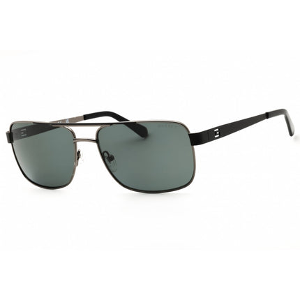 Guess Men's Sunglasses - Shiny Gunmetal Metal Rectangular Full Rim Frame | GU6968 08D ,
