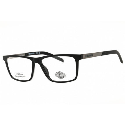 Harley Davidson Men's Eyeglasses - Shiny Black Rectangular Full Rim | HD00013 001 ,