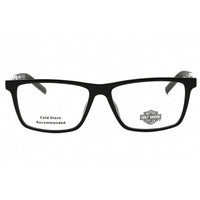 Harley Davidson Men's Eyeglasses - Shiny Black Rectangular Full Rim | HD00013 001 ,