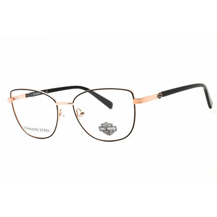 Harley Davidson Women's Eyeglasses - Shiny Black Metal Cat Eye Frame | HD0575 001 ,
