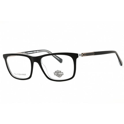 Harley Davidson Men's Eyeglasses - Black/Crystal Acetate Square 54mm | HD0975 003 ,