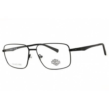 Harley Davidson Men's Eyeglasses - Matte Black Metal Square Full Rim | HD50064 002 ,