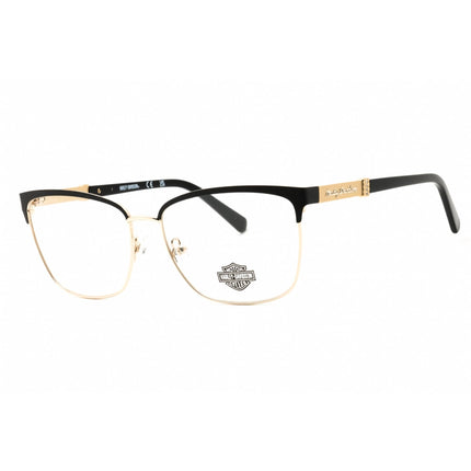 Harley Davidson Women's Eyeglasses - Matte Black Metal Cat Eye Frame | HD50076 002 ,