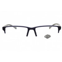 Harley Davidson Men's Eyeglasses - Matte Blue Rectangular Half Rim Frame | HD50096 091 ,