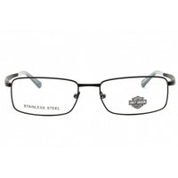 Harley Davidson Men's Eyeglasses - Matte Black Metal Rectangular Frame | HD50099 002 ,