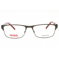 HUGO Men's Eyeglasses - Dark Ruthenium Grey Metal Rectangular Frame | HG 1263 0PTA 00 ,
