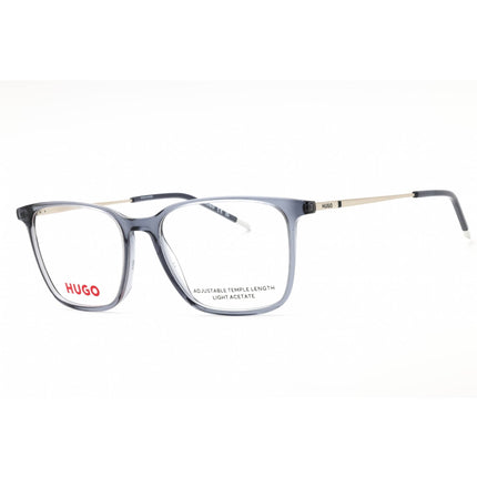 HUGO Men's Eyeglasses - Transparent Dark Blue Plastic Square Frame | HG 1288 0B88 00 ,