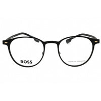 Hugo Boss Men's Eyeglasses - Matte Black Metal Round Full Rim Frame | 1010 0003 00 ,