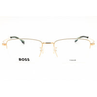 Hugo Boss Men's Eyeglasses - Gold Metal Rectangular Half Rim | BOSS 1516/G 0J5G 00 ,