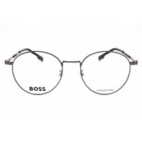 Hugo Boss Men's Eyeglasses - Dark Ruthenium Black Metal Round | BOSS 1539/F 0V81 00 ,