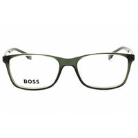 Hugo Boss Men's Eyeglasses - Green Plastic Rectangular Full Rim | BOSS 1570 01ED 00 ,
