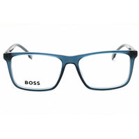 Hugo Boss Men's Eyeglasses - Transparent Stone Blue Square Frame | BOSS 1571 0PJP 00 ,